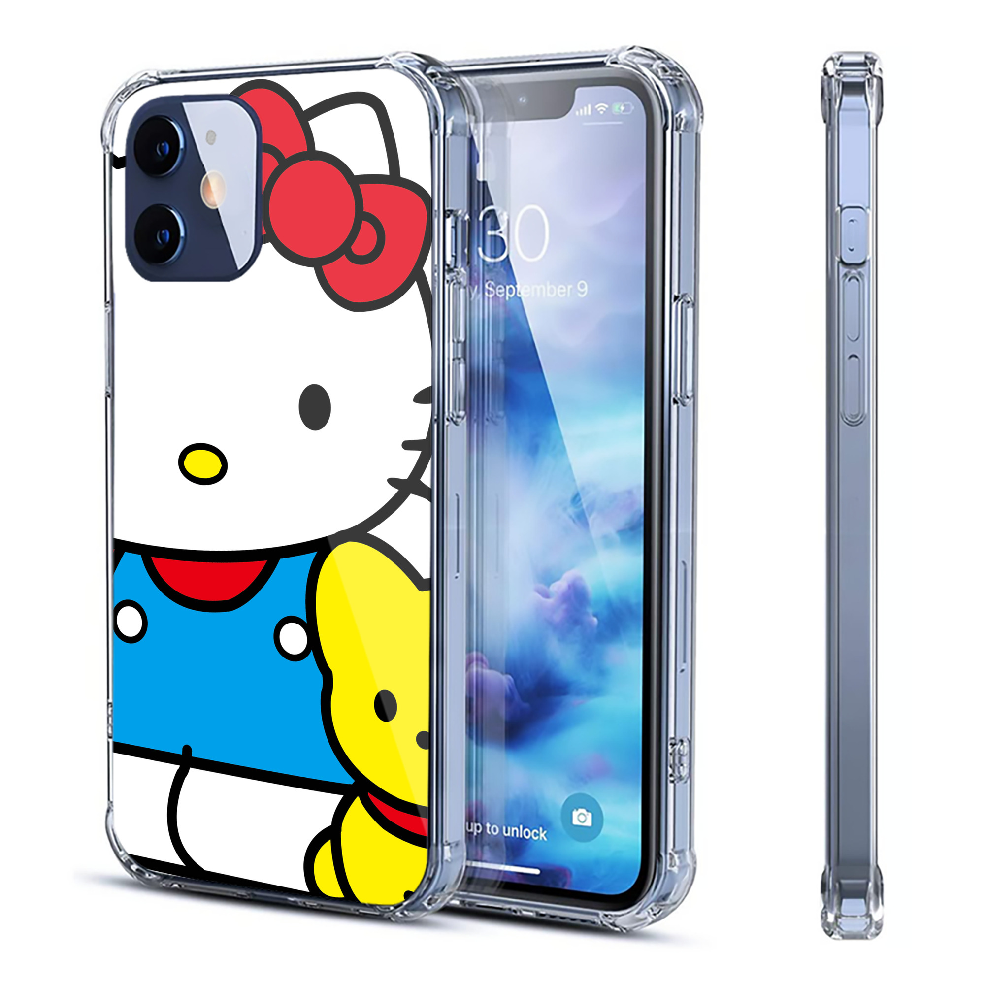 （画像用） Hello Kitty ハローキティ 【iPhone 12シリーズ対応】透明スマホケース（クリアソフトケース）